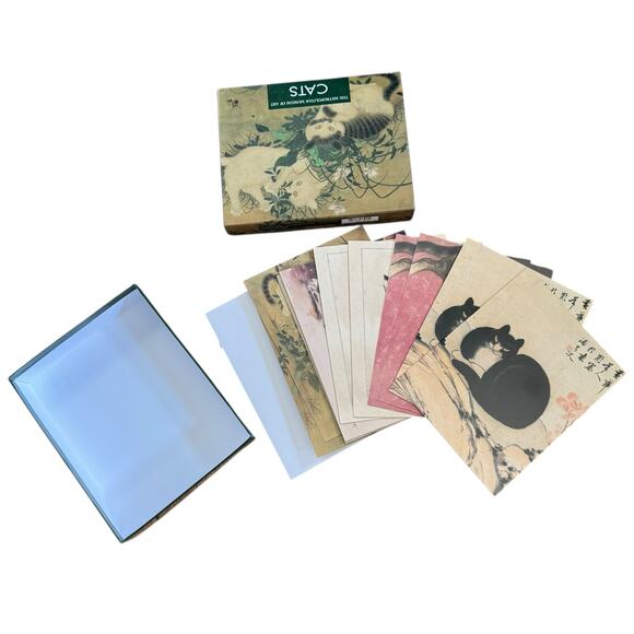 Metropolitan Museum of Art CATS Art Print Cards Blank Envelopes 11/24 LEFT 2003 - Picture 1 of 14